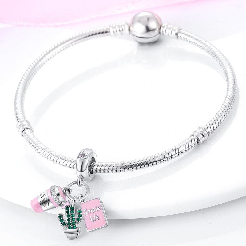 CHARM STERLING SILVER 925 CACTUS